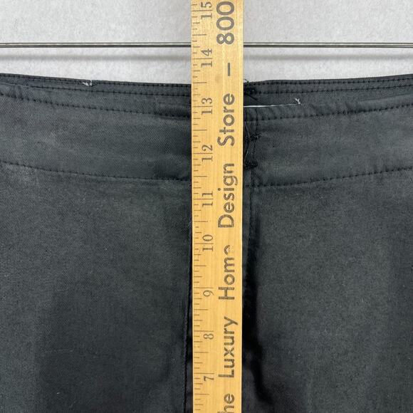 ZARA Jeans Womens 10 Slouchy Wax Coated Jeans Tapered Trouser Cotton Blend Black - Picture 14 of 16